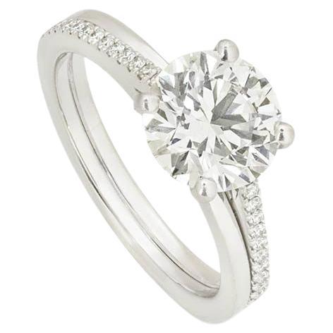 De Beers the Promise Bague de fiançailles avec diamant 2,05 carats I/SI2 XXX certifié GIA en vente
