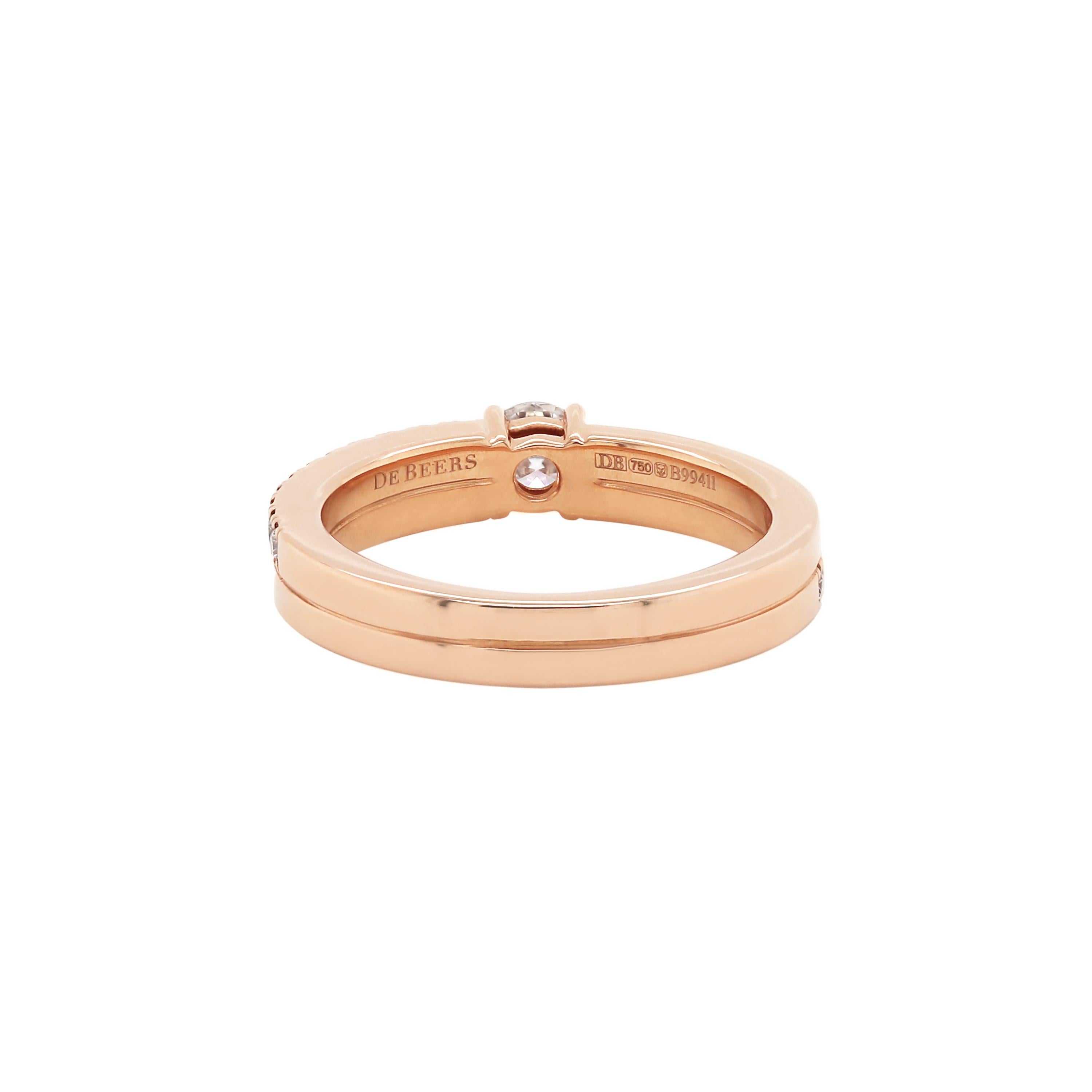 small rose gold diamond ring