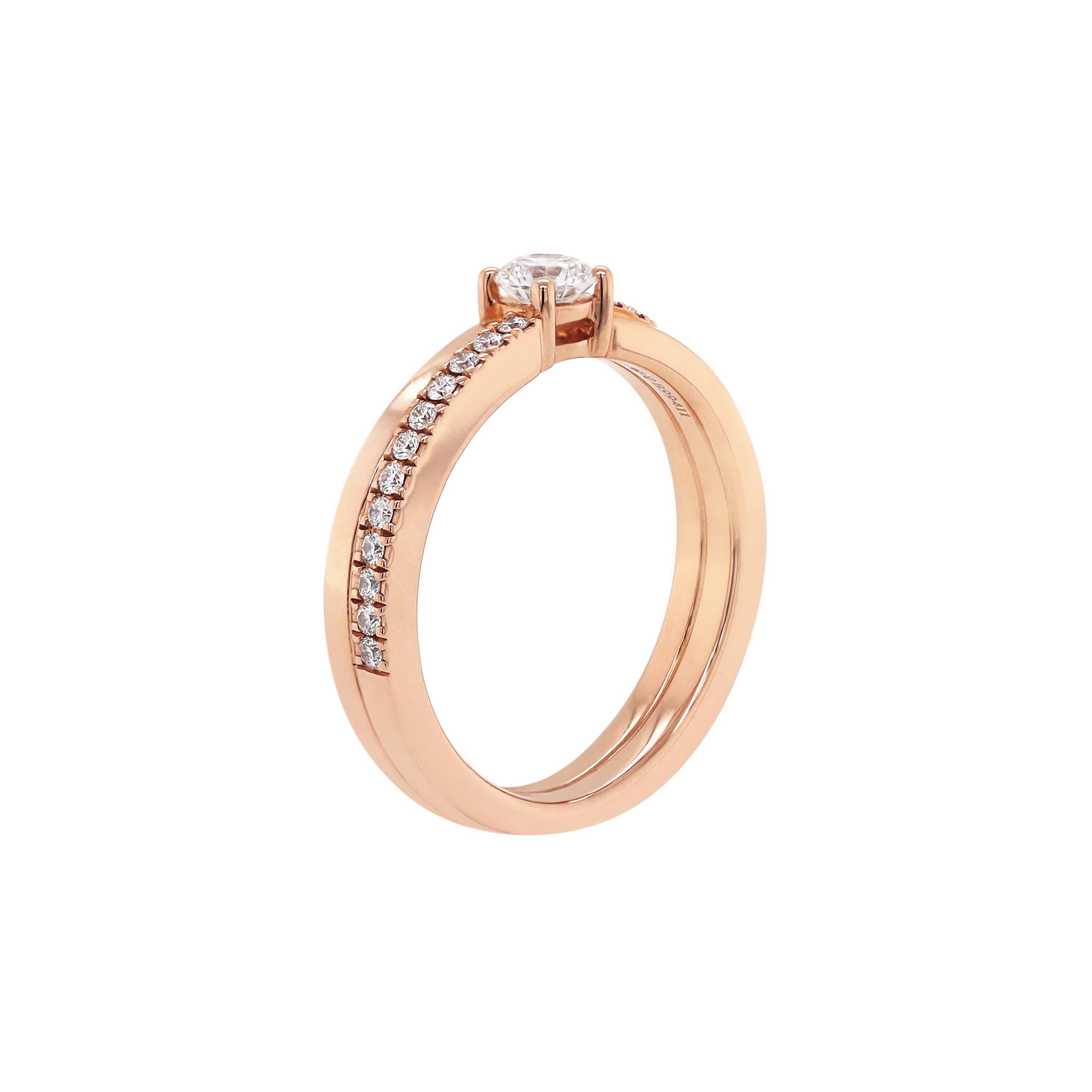 18 carat rose gold ring