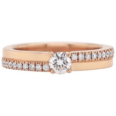 De Beers 'The Promise' Small 18 Carat Rose Gold Diamond Engagement Ring