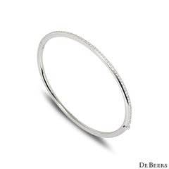 Pulsera clásica de oro blanco con diamantes De Beers B102113