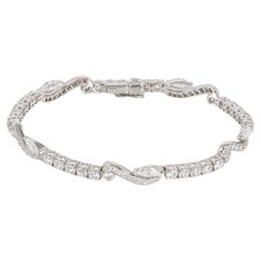 Bracelet asymétrique rose Adonis De Beers en or blanc et diamants de 5,35 carats 