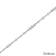 Bracciale a una linea con diamanti Apreggia in oro bianco De Beers