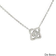 De Beers White Gold Diamond Enchanted Lotus Pendant N10219400A045