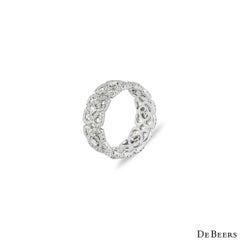De Beers White Gold Diamond Enchanted Lotus Ring