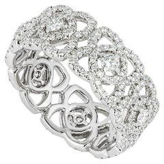 De Beers Bague lotus enchanté en or blanc et diamants