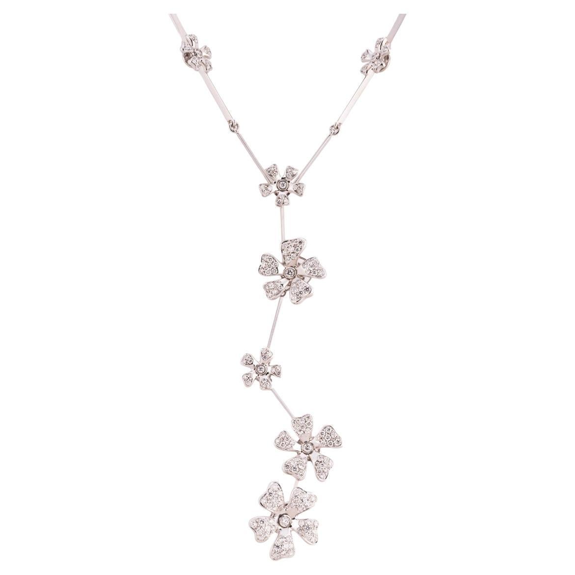 Collana di diamanti Wildflowers in oro bianco De Beers 2,10ct