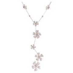De Beers Weißgold Wildblumen-Diamant-Halskette 2,10 Karat