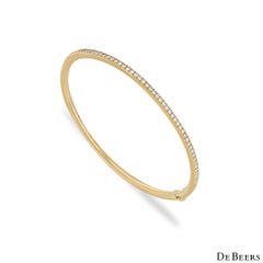 De Beers Yellow Gold Classic Diamond Bangle B102114