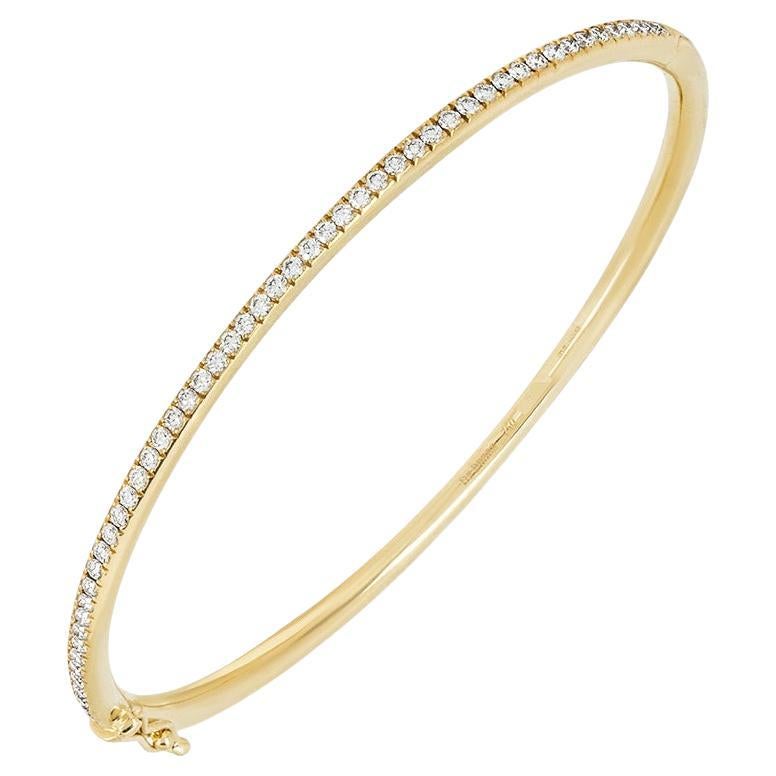 De Beers Yellow Gold Classic Diamond Bangle B102114 in vendita