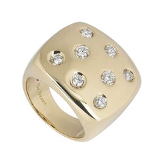 De Beers Yellow Gold Diamond Dress Ring