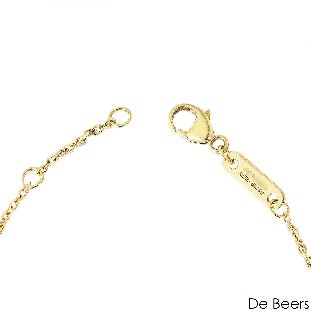 De Beers Yellow Gold Enchanted Lotus Green Enamel Bracelet B1032680018 Excellent état - En vente à Mayfair, London, London