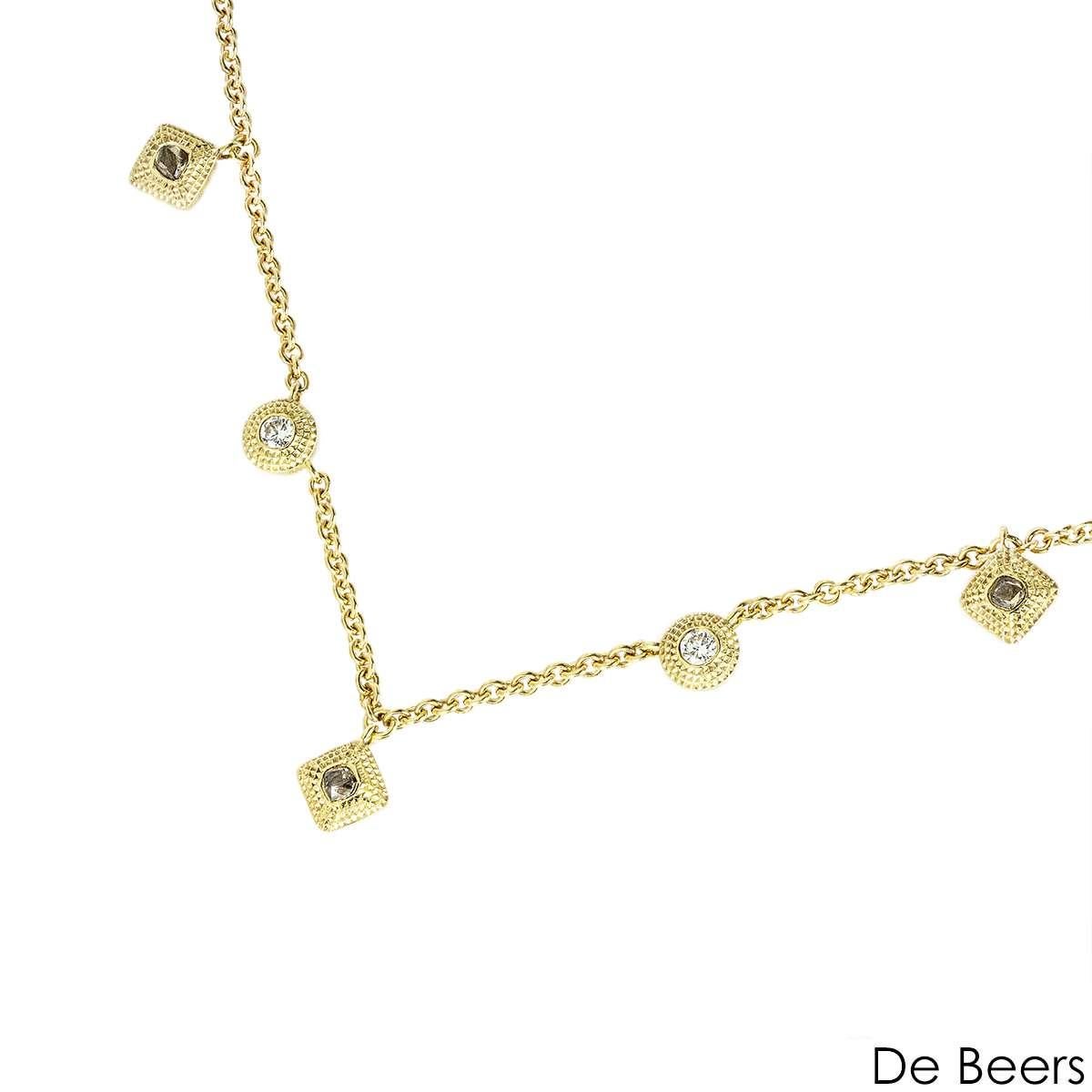 Rough Cut De Beers Yellow Gold Talisman Charm Necklace N10341200R042 For Sale