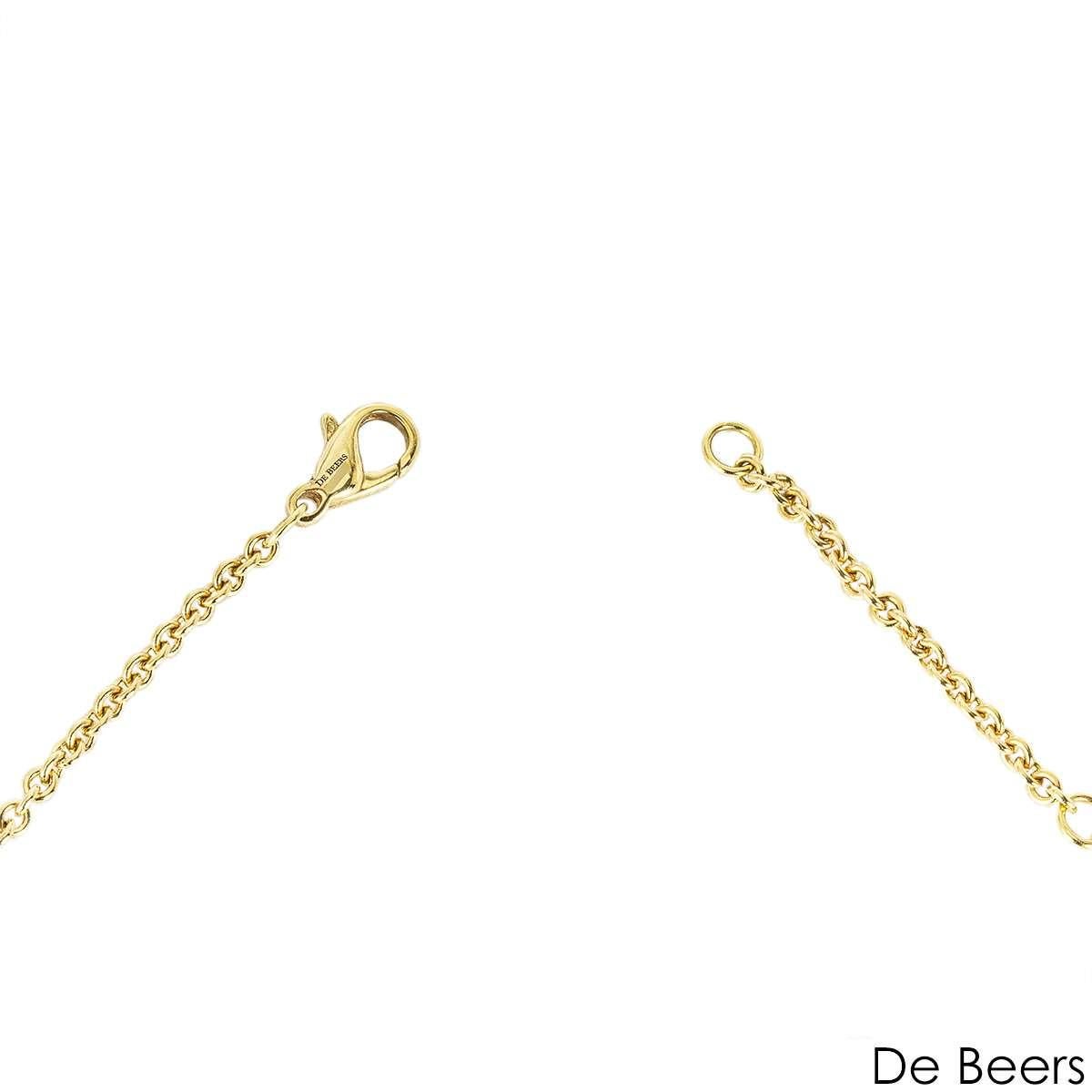 De Beers Yellow Gold Talisman Charm Necklace N10341200R042 In Excellent Condition For Sale In Mayfair, London, London