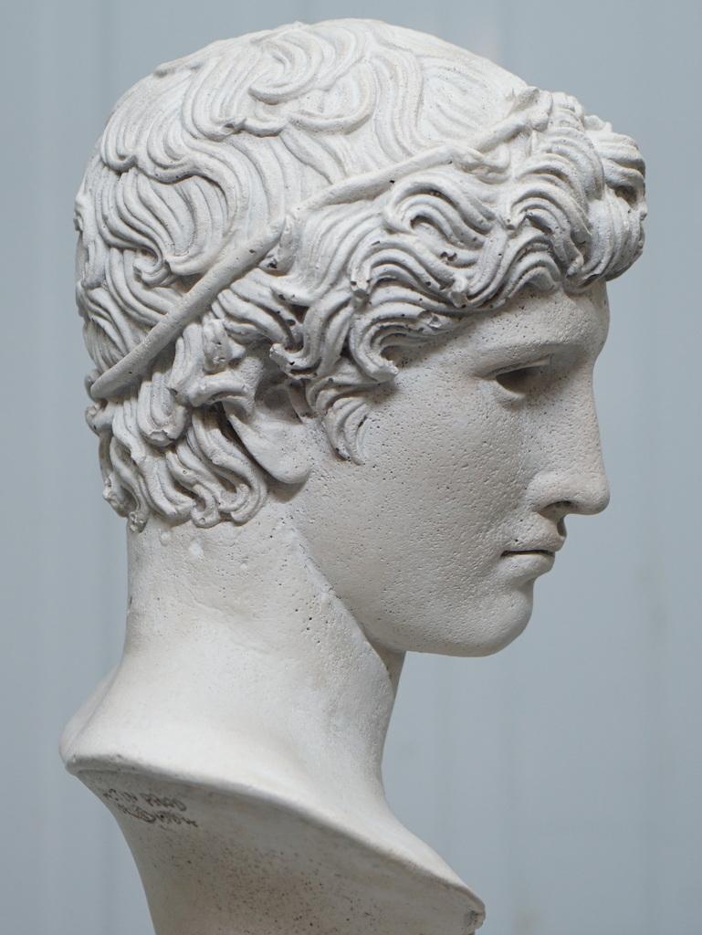 Mid-Century Modern De Benevent Head of a Victorious Athlete Louvre Paris Austin Prod Sculpture Copy