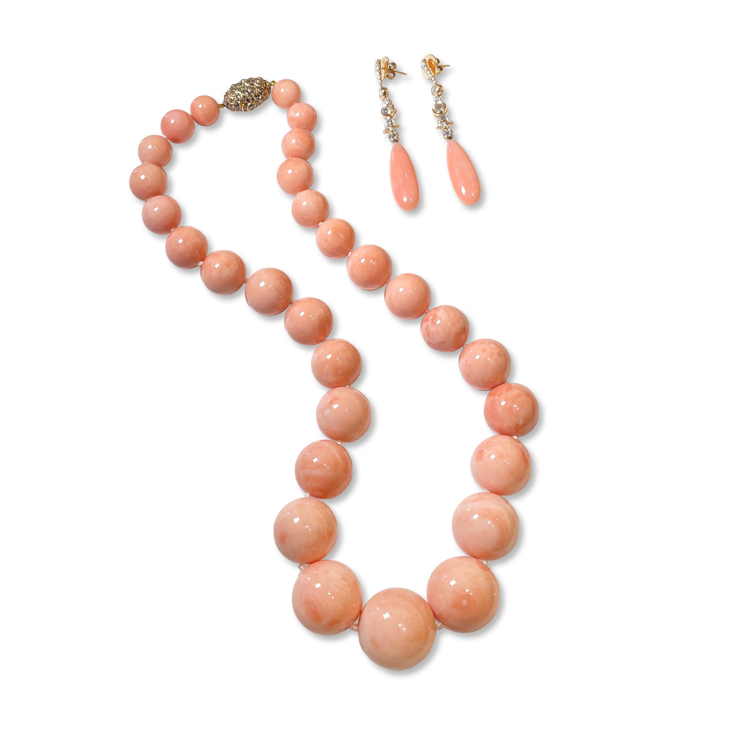 pink coral necklace value
