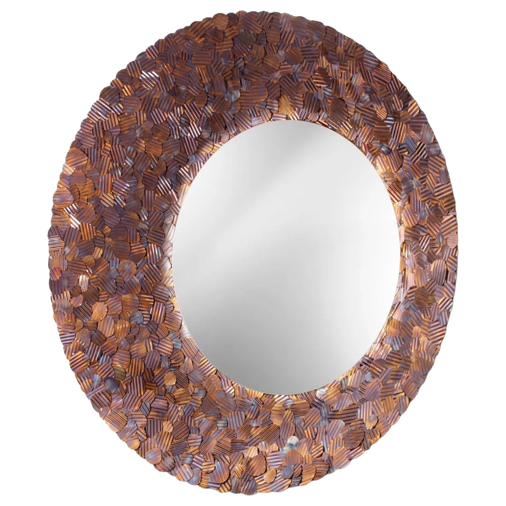 De Castelli Brame Wall Mirror in Stainless Steel by R&D De Castelli