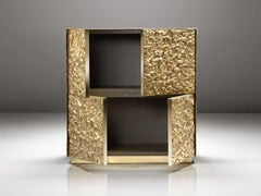 De Castelli Froissé Cabinet in Brass and Wood by R&D De Castelli