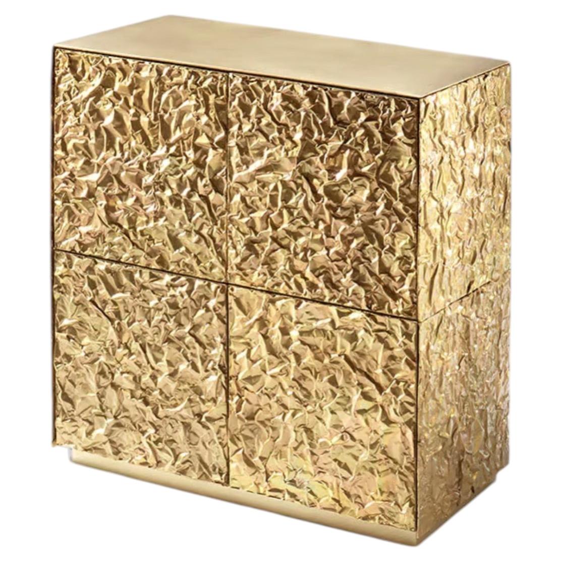 Armario De Castelli Froissé de latón y madera by I+D De Castelli en venta