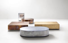 De Castelli Outline O25 Coffee table in Stainless steel by R&D, De Castelli