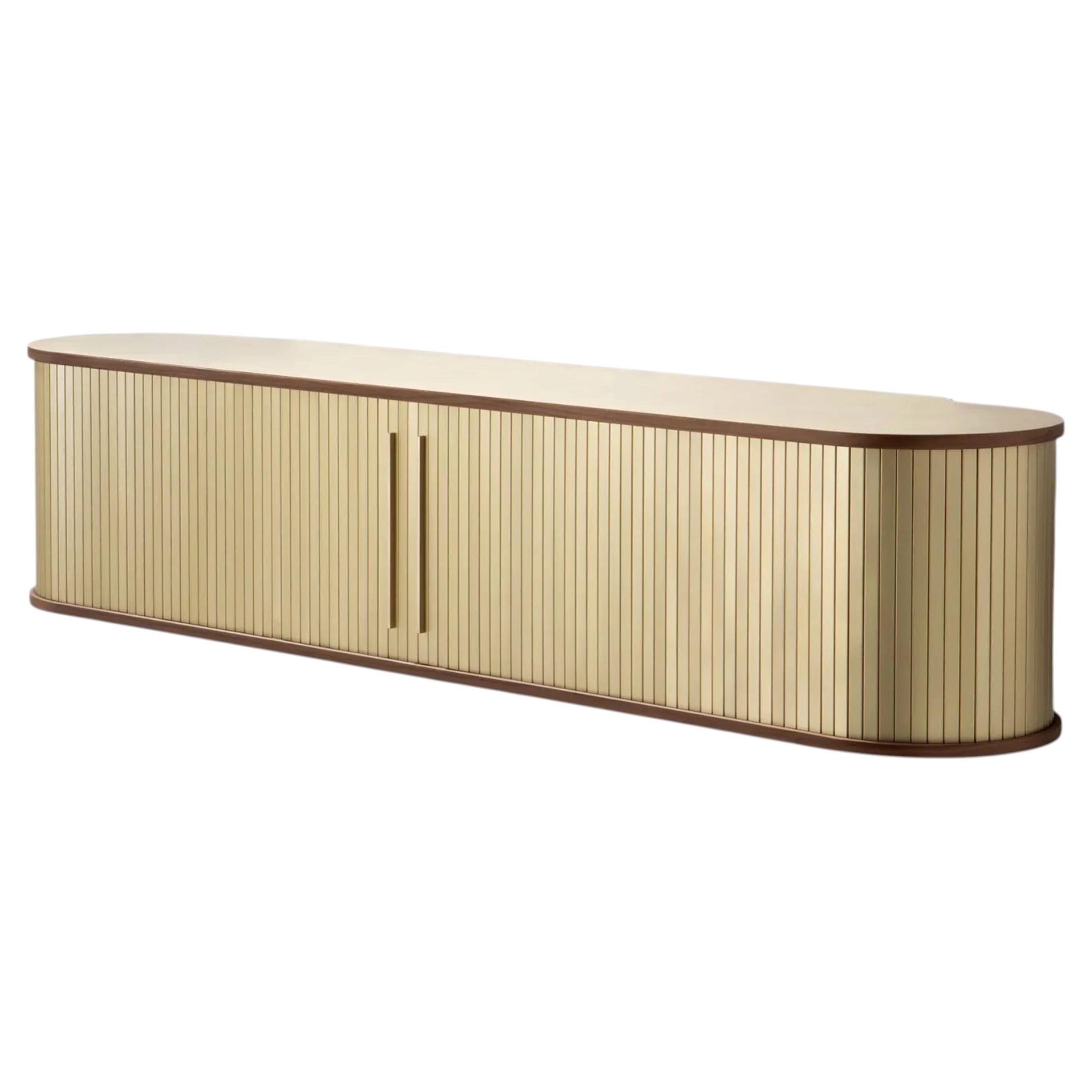 De Castelli Saracena Suspended console in Brass Finish by R&D and De Castelli For Sale