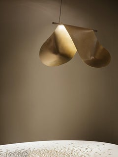 Lampada a sospensione De Castelli Twist in ottone di Zanellato/Bordotto