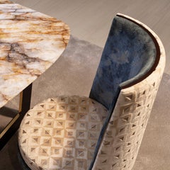 Modern De Castro Dining Chairs, Velvet, Beech, Handmade Portugal by Greenapple