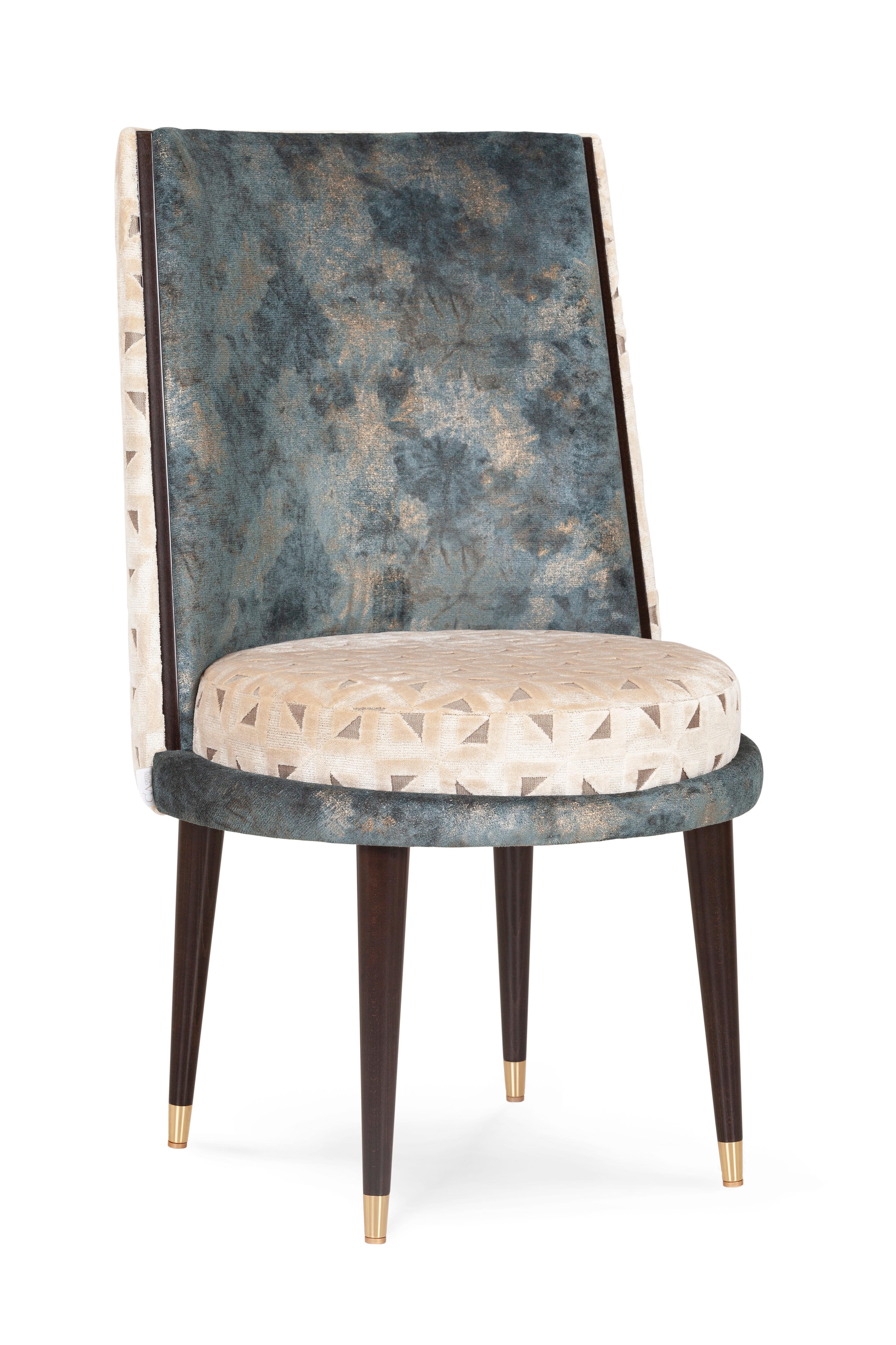 Modern De Castro Dining Chair, Ruby Pink Velvet, Handmade Portugal by Greenapple For Sale 6