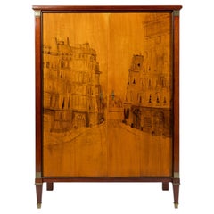 De Coene: 1950's bar cabinet, handpainted Saverys