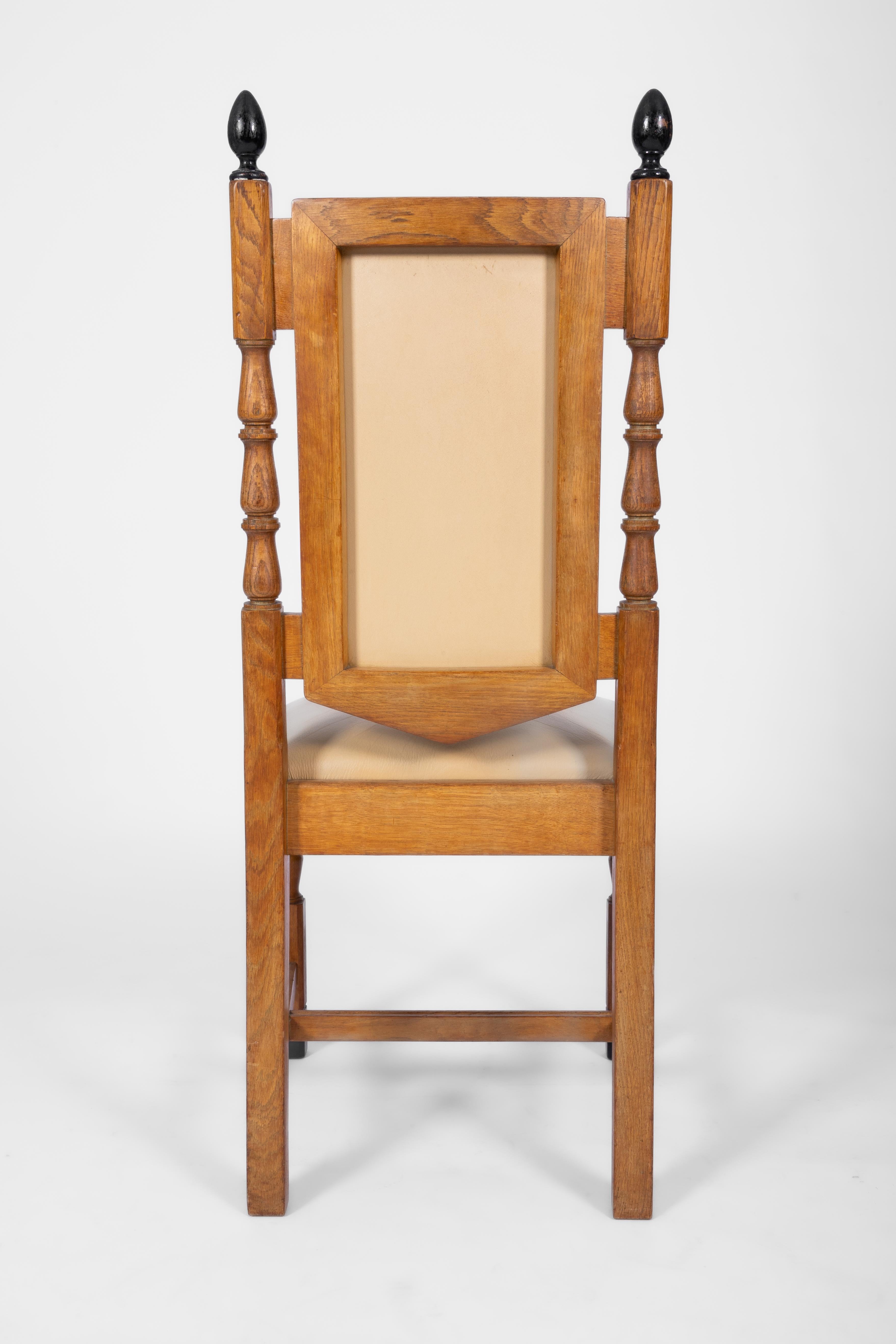 Hand-Painted De Coene: 6 neo-classical dining chairs For Sale