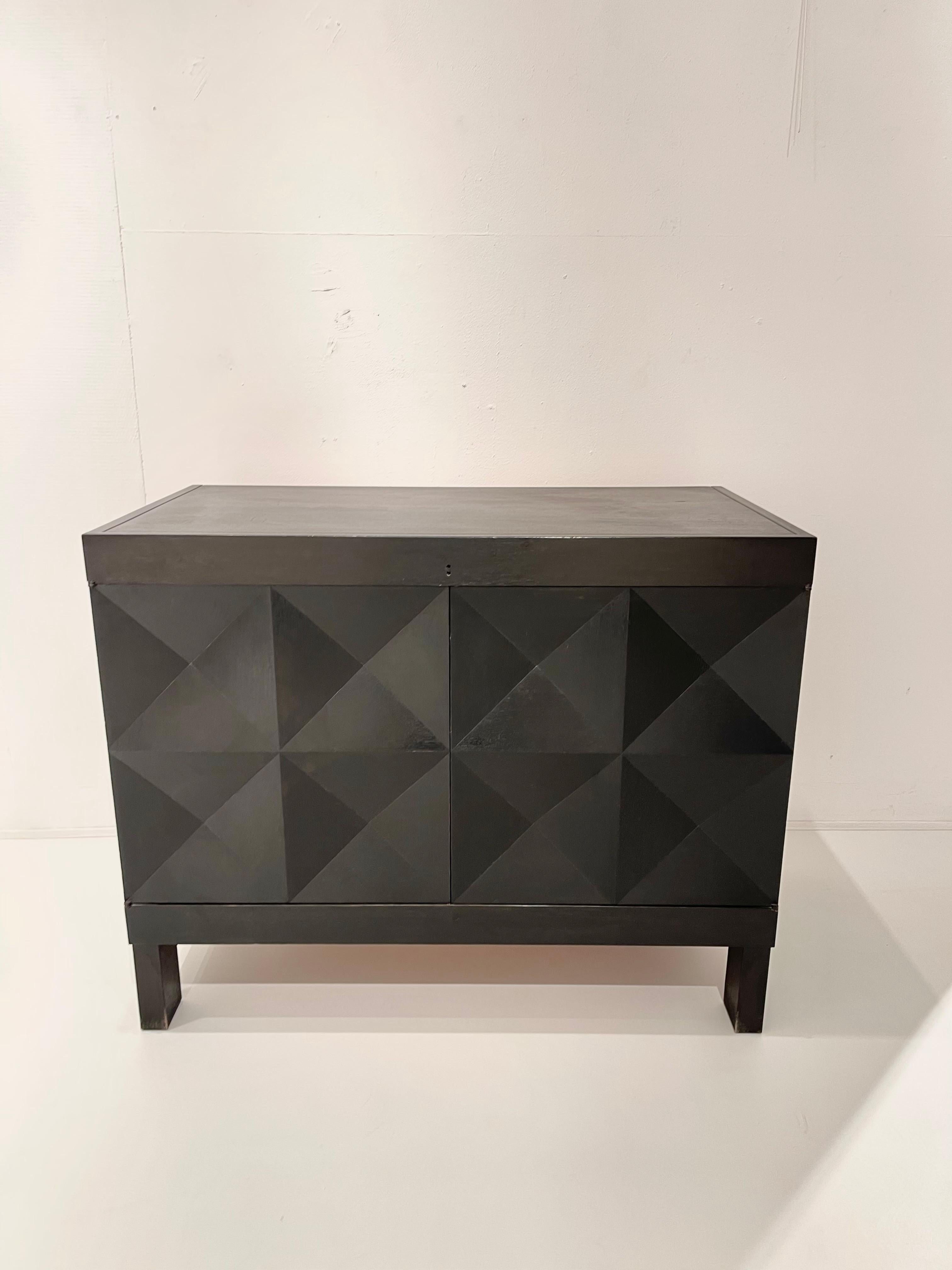 Late 20th Century De Coene Brutalist Sideboards Black Oak in 2 Parts