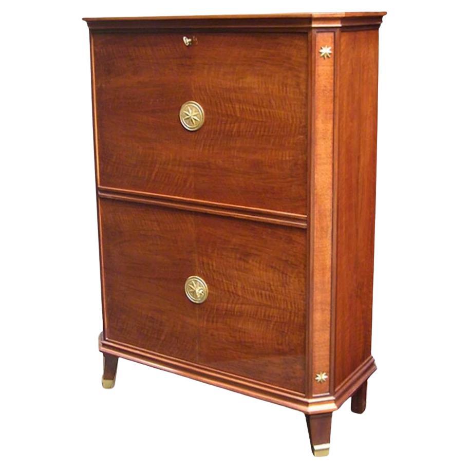 De Coene Freres Art Deco Period Walnut Bar Belgium For Sale