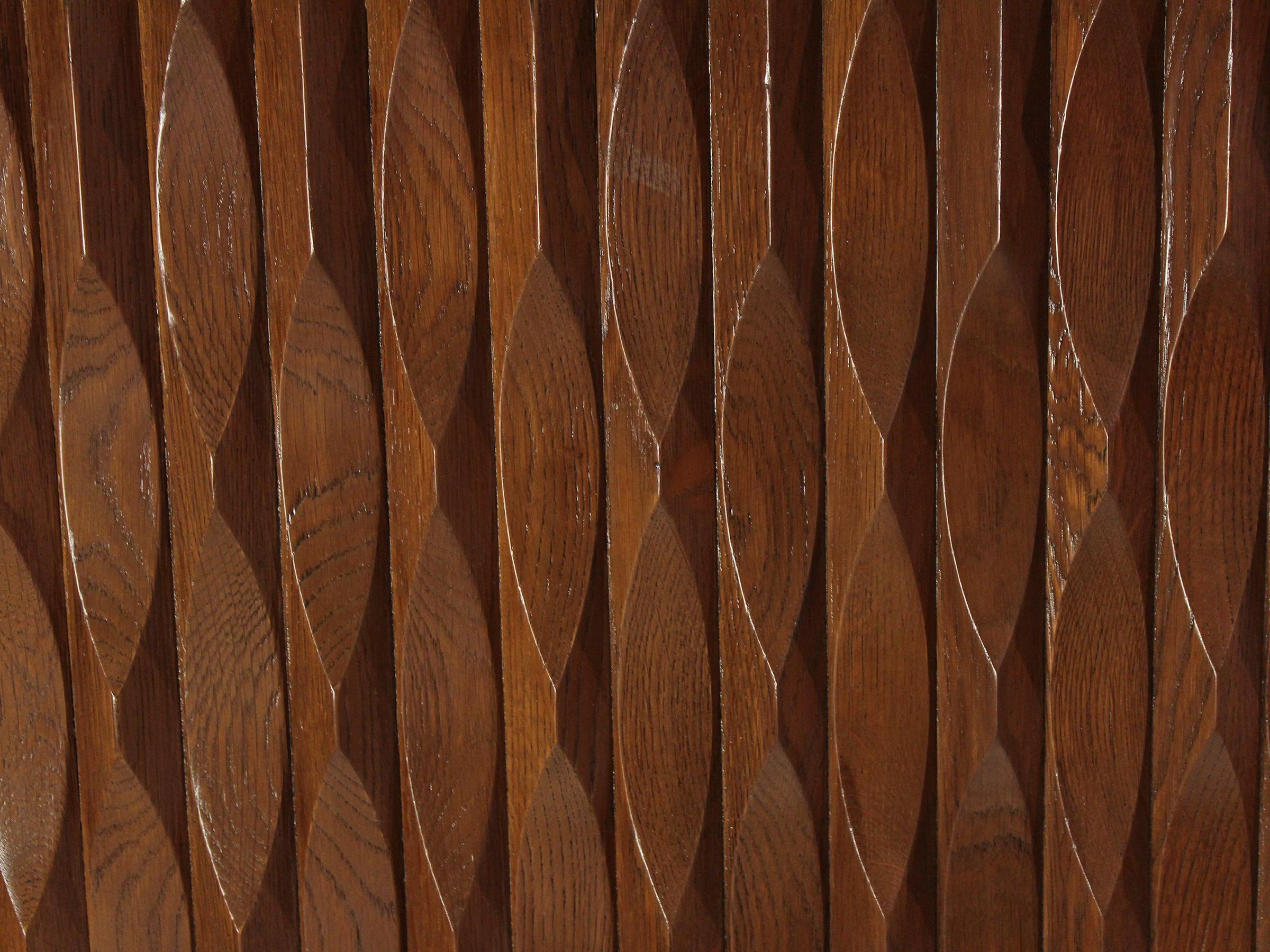 Brutalist De Coene Freres Kortrijkse Brustalist Dark Oak Highboard Cabinet For Sale