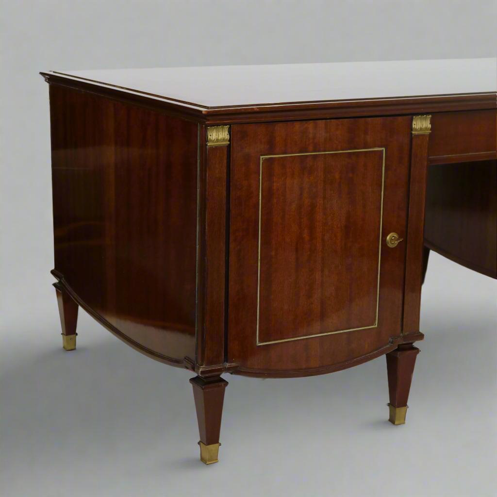 Belgian DE COENE FRÈRES Neoclassical Mahogany Desk, Belgium For Sale