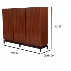 De Coene Freres Palmwood Armoire, Mid 20th C.