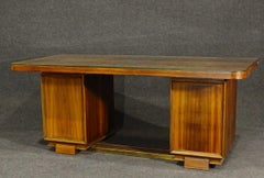 elegant art deco desk in the style of Jacques Adnet circa 1930/1940