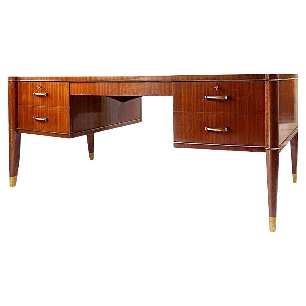 De Coene, large art deco desk circa 1930