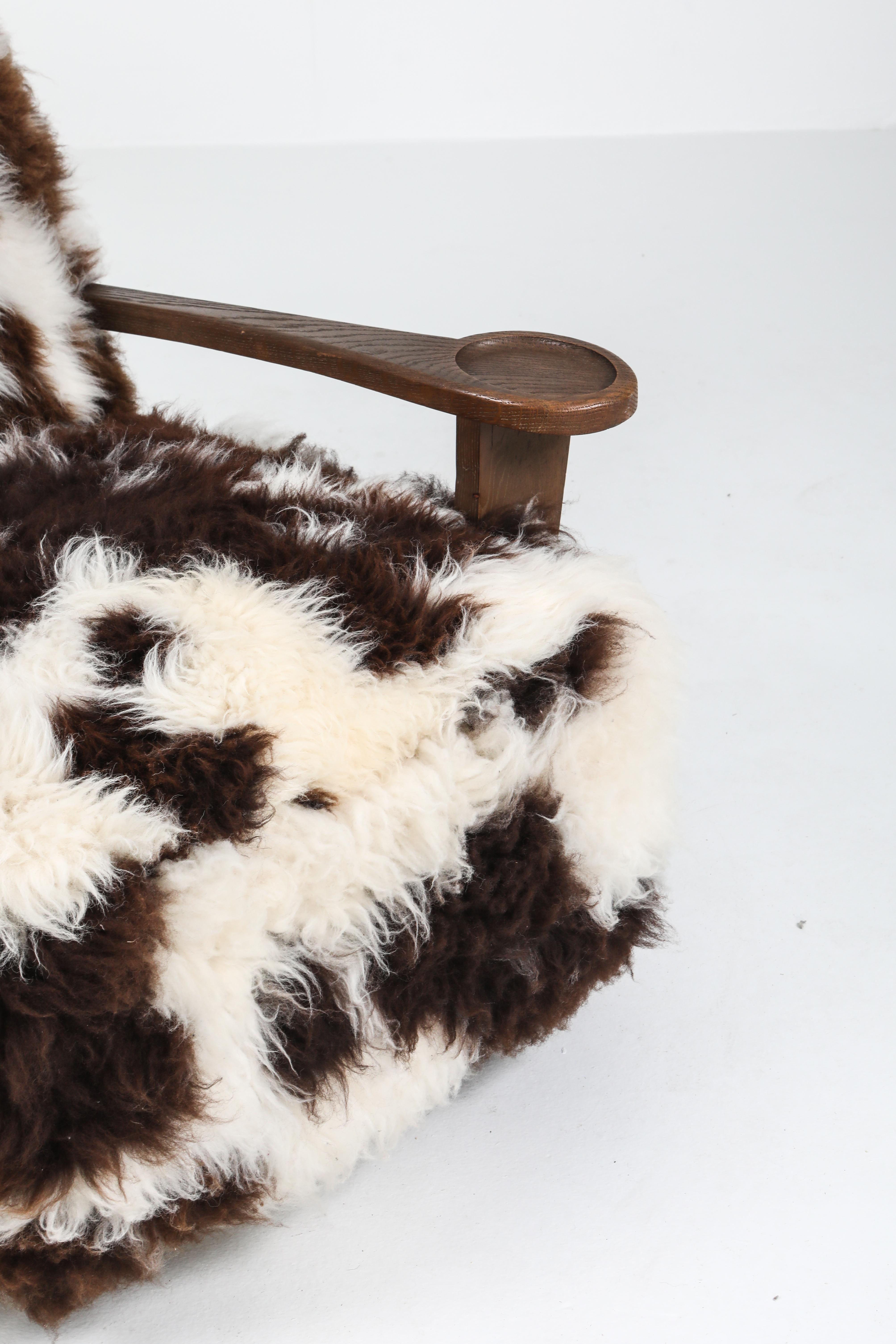 De Coene Lounge Chair in Sheep Wool 2