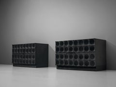 De Coene, Paar Sideboards aus geschwärzter Eiche