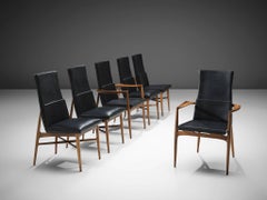 De Coene Set of Six Black Madison Dining Chairs
