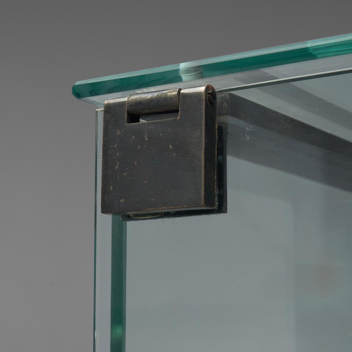 De Coene Showcases in Glass, Steel and Teak In Good Condition For Sale In Waalwijk, NL
