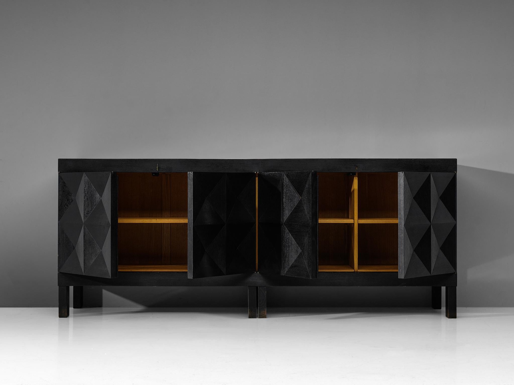 Belgian De Coene Sideboard in Black Stained Oak