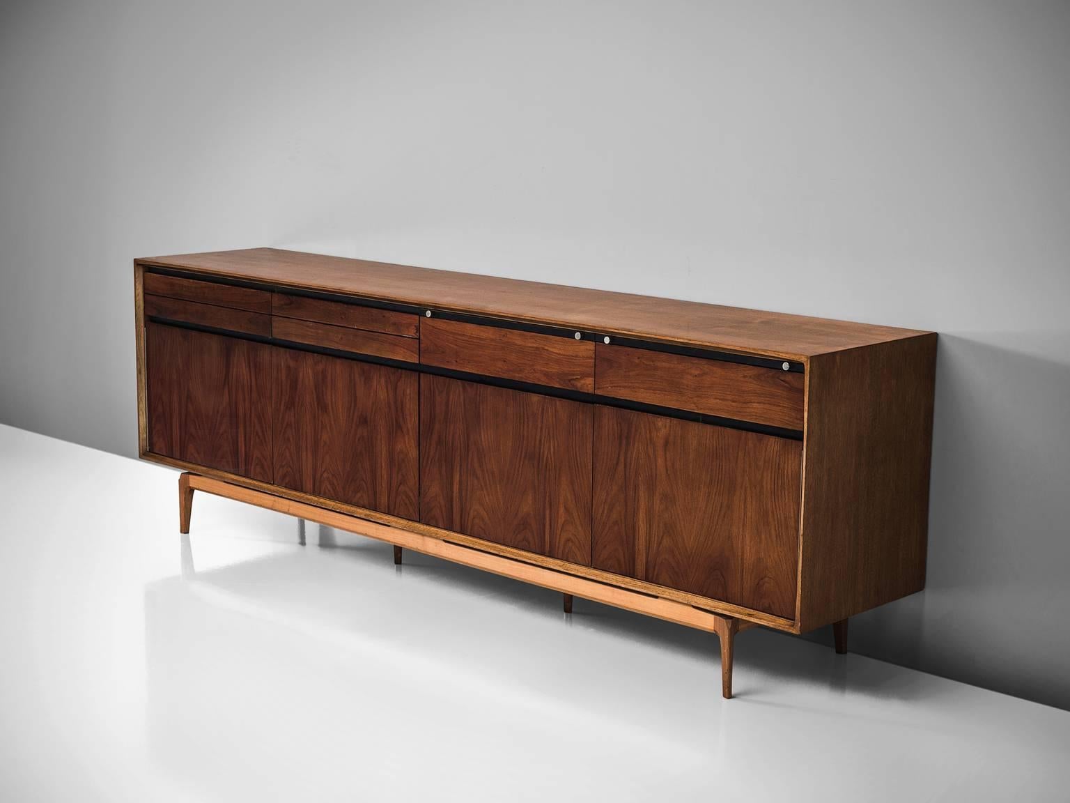 De Coene Sideboard in Rosewood and Walnut In Good Condition In Waalwijk, NL