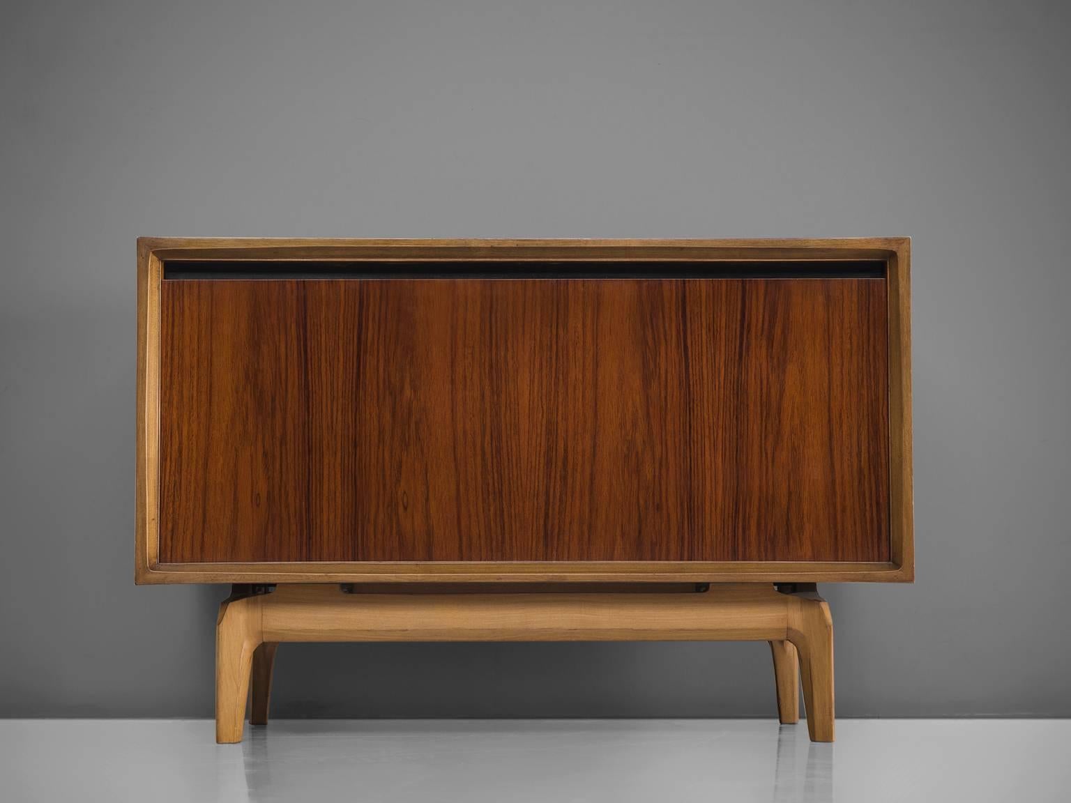 Mid-Century Modern De Coene Small 'Madison' Credenza in Rosewood and Walnut