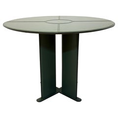 De Couro Brazil Hunter Green Leather Dining or Game Table, 1980s