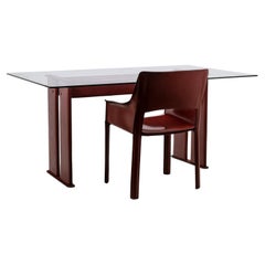 De Couro, Set of Desk in Leather, 1980s