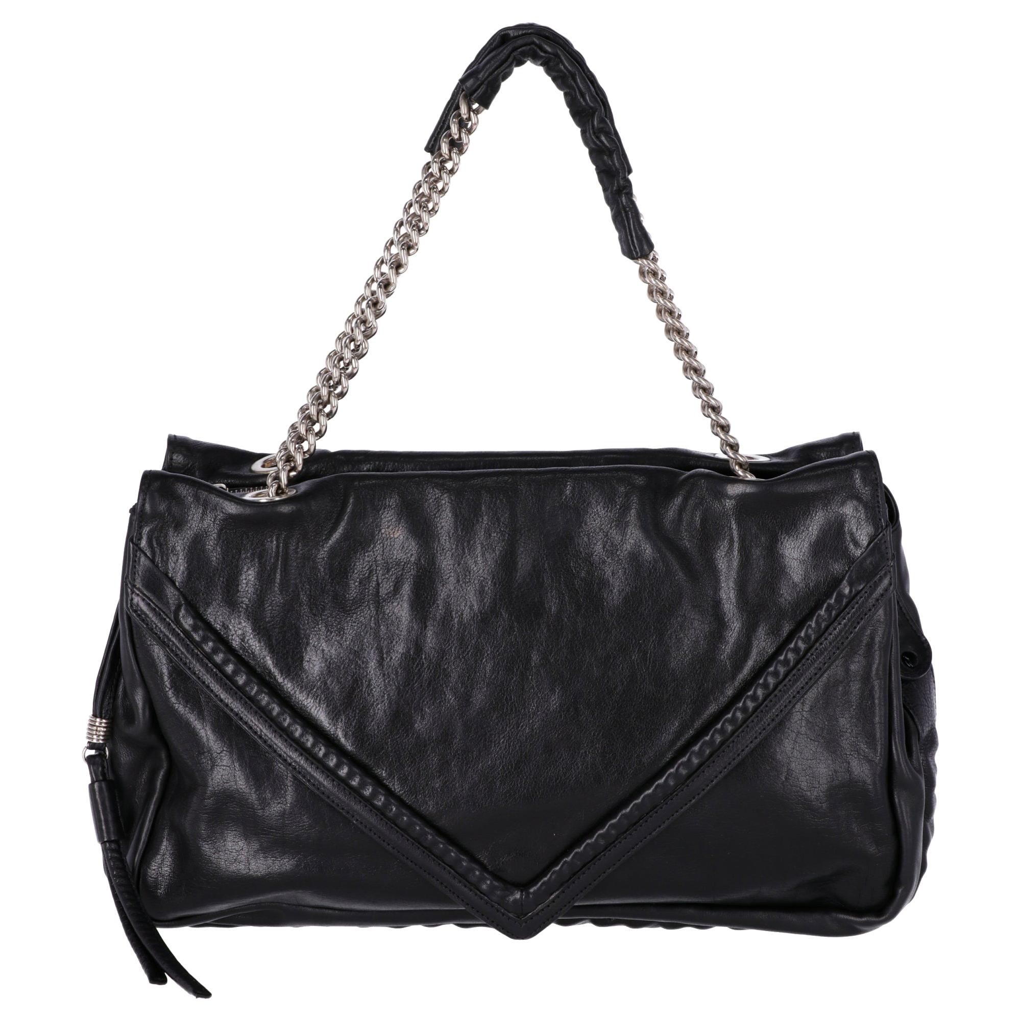 De Couture 2010s Black Leather Shoulder Bag at 1stDibs