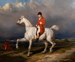 De Dreux: "Cavalier à Redingote Rouge" A Fine 19th-Century Equestrian Painting