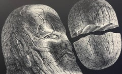 Signierte Lithographie „MIND OF DISCOVERY“, Surreales Porträt, Sci-Fi-Steinmann, Schwarz