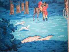 De Gournay Painted Set of 6 Wallpaper from Duarte Pinto Coelho Collection